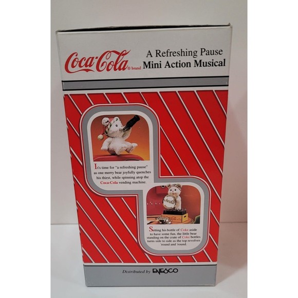 Enesco 1995 Coca Cola Coke Refreshing Pause Christmas Mini Action Musical Figuri - Picture 9 of 12